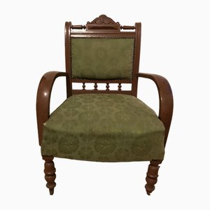Antique Hungarian Armchair in Fabric