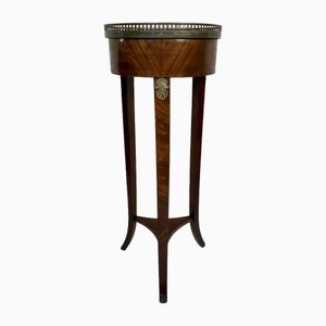 Antique French Louis XVI Style Walnut Bouillotte Side Table, 1800s