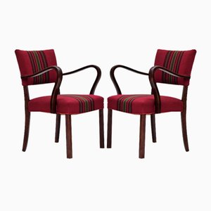 Set of Danish Armchairs in Ash, 1950s