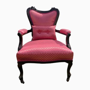 Antique Accent Chair in Dark Mahogany