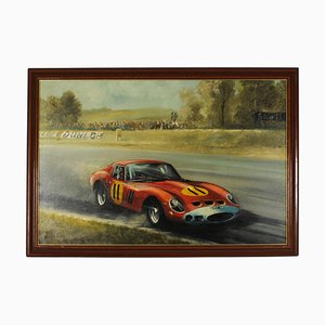 After Dion Pears, Ferrari 250 GTO, años 60, pintura al óleo, enmarcado