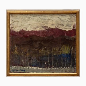 Hans Valter Sundberg, paisaje, siglo XX, pintura al óleo, enmarcado