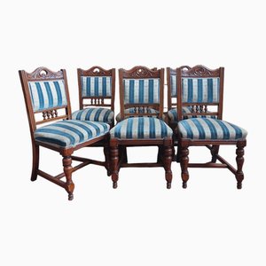 Scottish Oak Armchairs Chairs N 6, 1890s, Set of 6