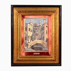 Italian Artist, Carlo Goldoni's House in Venice, 1940, Oil on Panel, Framed