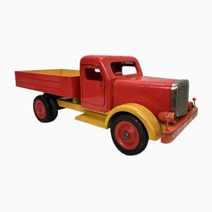 Camión de juguete vintage de madera atribuido a Bigge, Alemania, años 50