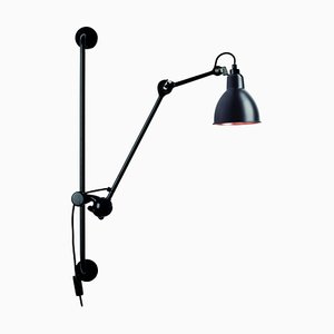 Lámpara de pared Lampe Gras N ° 210 en negro y cobre de Bernard-Albin Gras