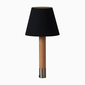 Lámpara de mesa Básica M1 de níquel y negro de Santiago Roqueta para Santa & Cole