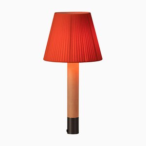 Bronze and Red Básica M1 Table Lamp by Santiago Roqueta for Santa & Cole