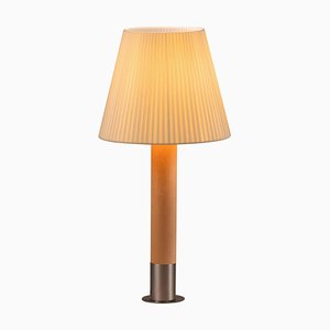 Básica M1 Tischlampe aus Nickel & Natur von Santiago Roqueta für Santa & Cole