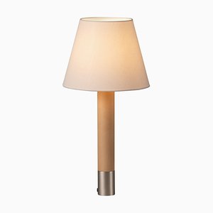 Nickel and White Básica M1 Table Lamp by Santiago Roqueta for Santa & Cole