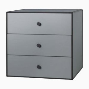 49 Dark Grey Frame Box with 3 Drawers by Lassen