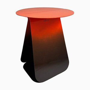 Youmy Round Red Shaded Side Table by Mademoiselle Jo