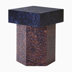 Rectangle Bold Osis Hexagon Base Side Table by Llot Llov