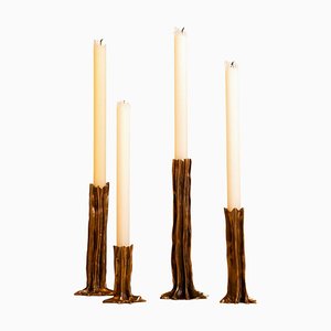 Dark Patina Arbor Candlesticks by Studio Palatin, Set of 4