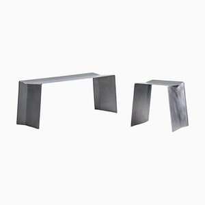 Set of Camber Stool and Bench by Paul Coenen