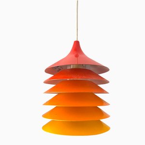 Cultural Orange Pendant Lamp by Bent Boysen for Ikea, Sweden, 1980s