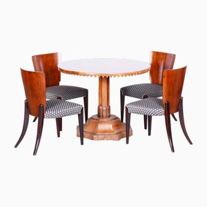 Art Deco Chairs in Beech attributed to Jindřich Halabala for Up Závody, Czechia, 1930s, Set of 4