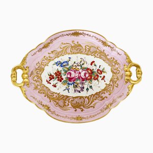 Plateau Limoges Rose Antique, France, 1890s