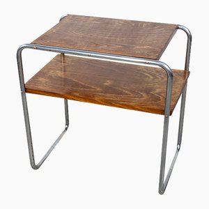 Mesa auxiliar Bauhaus de acero tubular de Marcel Breuer para Slezak, años 30