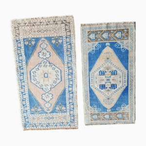 Faded Small Turkish Rug, Set of 2