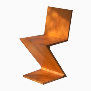 Vintage Zig Zag Chair by Gerrit Rietveld for Cassina, 1970s
