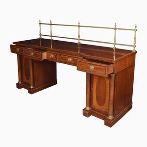 Sheraton Revival Sideboard aus Mahagoni mit Intarsien, 1890er