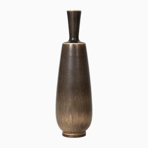 Brown Stoneware Vase by Berndt Friberg from Gustavsberg, 1950s