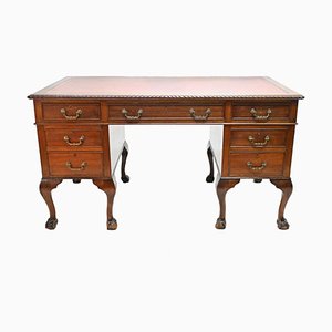 Chippendale Desk Writing Table Pedestal, 1890s