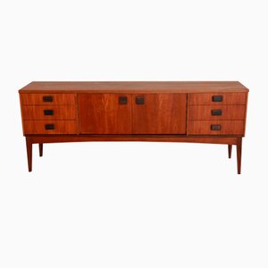 English Sideboard with Drawers & Rosewood Handles, 1960s