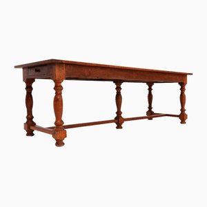 French Rustic Oak Dining Table, 1930s
