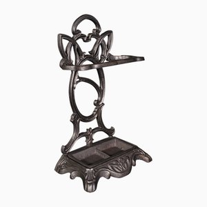 Vintage English Hallway Stick Stand or Umbrella Rack in Cast Iron, 1960s