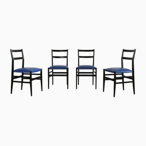 Leggera Dining Chairs by Gio Ponti for Cassina, Italy, 1950s, Set of 4
