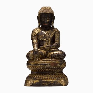 Burmese Artist, Shakyamuni Shan Buddha, Gilded Wood, 1800s