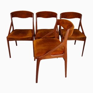 Vintage Chair in the Style by Kai Kristiansen, 1960s, Set of 4
