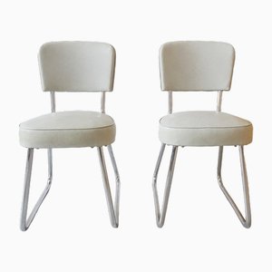Steel Tube Chairs by Nori Déposé, France, 1950s, Set of 2