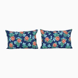 Vintage Floral Roller Print Bedding Cushion Cover, 2010s, Set of 2