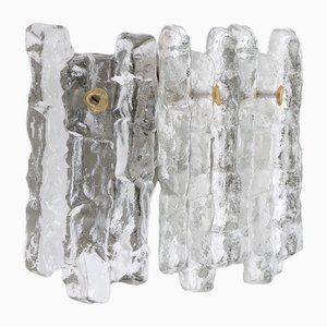 Vintage Design Crystal Ice Glass Wall Lamp Design by J. T. Kalmar, 1960s