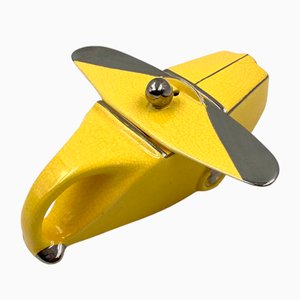 Tetera de avión T-Plane Art Déco de cerámica amarilla de Sadler, UK, años 30