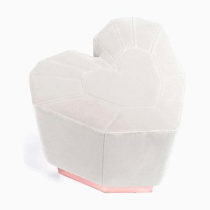 Senffarbener Queen Heart Hocker von Royal Stranger