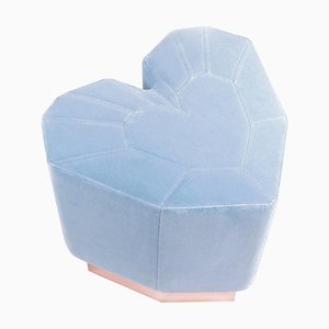 Hellblauer Queen Heart Hocker von Royal Stranger