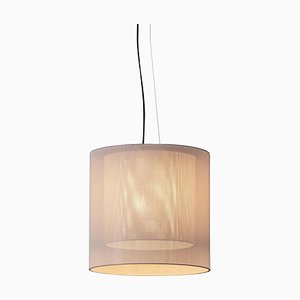 White Moaré MS Pendant Lamp by Antoni Arola