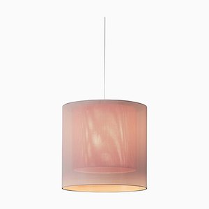 White and Red Moaré Ms Pendant Lamp by Antoni Arola