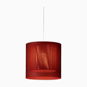 Lampe à Suspension Moaré MS Rouge par Antoni Arola