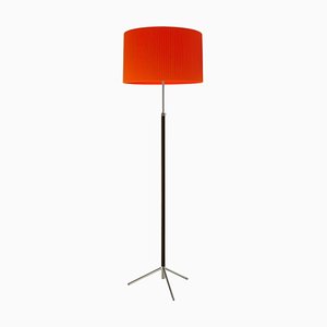 Lámpara de pie Pie de Salón G2 en rojo y cromo de Jaume Sans