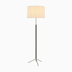 Lampada da terra Pie de Salón G2 naturale e cromata di Jaume Sans