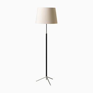 Natural and Chrome Pie De Salón G1 Floor Lamp by Jaume Sans