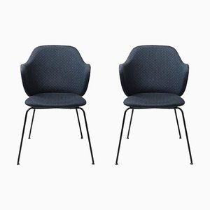 Set of Blue Jupiter Lassen Chairs by Lassen