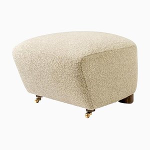 Beige Smoked Oak Sahco Zero the Tired Man Footstool by Lassen