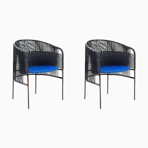 Silla de comedor Caribe en negro de Sebastian Herkner. Juego de 2