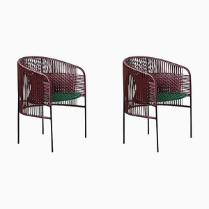 Set of Violet Green Caribe Chic Dining Chairs by Sebastian Herkner